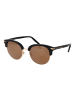 Serengeti Frauen Sonnenbrille Rund Schwarz