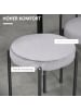 HOMCOM Esszimmerhocker in Hellgrau 41,5L x 41,5B x 46H cm