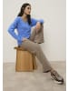 Tamaris V-Ausschnitt-Pullover in blau melange