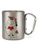 Mr. & Mrs. Panda Thermobecher Edelstahl Einhorn Herz ohne Spruch in Silber
