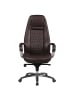 KADIMA DESIGN Bürostuhl AUSTIN Echt-Leder Schreibtischstuhl 120 KG Chefsessel in Braun