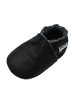 Mejale Baby Leder Krabbelschuhe, mit rutschfester Sohle – Schwarz