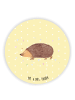 Mr. & Mrs. Panda Rund Magnet Igel Herzen ohne Spruch in Gelb Pastell