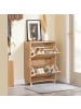 SoBuy Schuhschrank in Hell-Eiche - (W) 24 x (H) 83 x (L) 60 cm