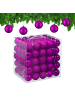 relaxdays 100-tlg. Weihnachtskugeln Set in Pink