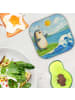 Mr. & Mrs. Panda Glas-Untersetzer Pinguin Surfer Design ohne Spruch in Weiß