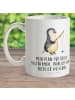 Mr. & Mrs. Panda Kaffeetasse Pinguin Angler mit Spruch in Weiß