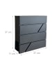 relaxdays Briefkasten in Schwarz - (B)37 x (H)37 x (T)11 cm
