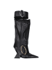 The Attico Schwarz Leder Stiefel