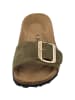 Palado Pantoletten Malta EGS Velours Premium Leather in Khaki