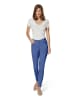 MADELEINE Mid Waist Skinny-Hose mit Fransen in royalblau