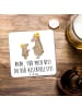 Mr. & Mrs. Panda Bierfilz Bären mit Hut mit Spruch in Weiß