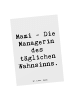 Mr. & Mrs. Panda Postkarte Mami Managerin mit Spruch in Weiß