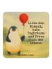 Mr. & Mrs. Panda Bierdeckel Pinguin Luftballon Design mit Spruch in Weiß