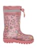 Playshoes Regenstiefel Leo-Print in rosa