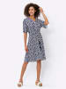 Heine A-Linien-Kleid in marine-ecru-bedruckt