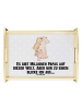 Mr. & Mrs. Panda Sofa Tablett Papa Bär mit Spruch in Grau Pastell