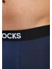 SNOCKS Boxershorts aus Bio-Baumwolle 6 Stück in Mix (Schwarz/Grau/Blau)