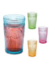 relaxdays 4x Trinkgläser in Bunt - 360 ml