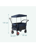 relaxdays Bollerwagen in Blau - (B)54 x (H)131 x (T)97 cm