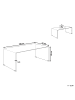 Beliani Couchtisch KENDALL in Transparent - (W) 50 x (H) 40 x (L) 100 cm