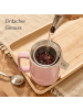 Cosumy Teetasse mit Sieb und Deckel - Keramik Rosa - Hält Lange warm - 500ml