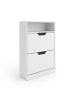Schuhschrank in Weiß - (B)60 x (H)102 x (T)24 cm