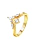 Hey Happiness Vergold. Ring Zirkonia 925 Sterlingsilber in Gold