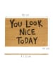 relaxdays Fußmatte You look nice in Natur - (B)60 x (T)40 cm