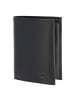 oxmox Leather Geldbörse RFID Schutz Leder 13 cm schwarz-freedom fish