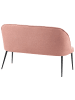 Beliani 2-Sitzer Sofa OSBY in Rosa/Schwarz - (W) 130 x (H) 85 x (L) 49 cm