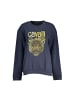 cavalli CLASS Blaues Polyester-Sweatshirt