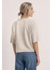 Street One Kurzarm Sweatshirt mit Wording in Clay Sand Mel.