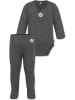 Normani Outdoor Sports Normani Outdoor Sports Baby Merino Langarm Wickelbody und Merino Hose in Anthrazit