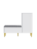 ABRIHOME Schuhschrank mit Sitzbank in Weiß, 100*35*82.2cm
