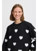 b. young BXMINYA HEART JUMPER - KNIT Relaxed fit in Off White Mix