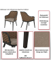 MCW 2er-Set Gartenstuhl O16, Anthrazit Kissen taupe