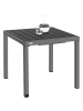 tectake Outdoor-Esstisch aus Aluminium für 4-6 Personen, 80–120 x 80 x 74 cm