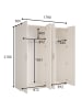 Feldmann-Wohnen Kleiderschrank Lorenz sandbeige / gold 179 / 56,5 / 210cm