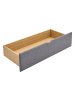 Homestyle4u Bettkasten 2er Set in Grau 99x26x37 cm