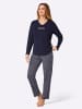 WITT WEIDEN Schlafanzug in marine-bedruckt