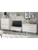 Furn.Design Wohnwand 4-teilig weiß matt, Eiche, skandinavisch 361 cm, Set mit Soft-Close