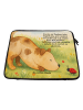 Mr. & Mrs. Panda Laptop Tasche Hund Marienkäfer Design mit Spruch in Weiß