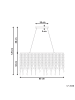 Beliani Pendelleuchten CALVELLE in Silber - (W) 65 x (H) 120 x (L) 20 cm