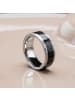 Holzkern Herren-Ring Sumo Lava/Wolfram Weite 62 Silber