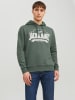 Jack & Jones Kapuzenpullover Hoodie mit Print JJELOGO in Grün