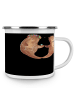 Mr. & Mrs. Panda Camping Emaille Tasse Hochzeit Liebe Lachen mit... in Schwarz