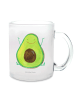 Mr. & Mrs. Panda Teetasse Avocado Glücklich ohne Spruch in Transparent