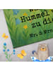 Mr. & Mrs. Panda Gästehandtuch Hummel Blume Design mit Spruch in Weiß