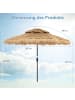 COSTWAY Sonnenschirm Hawaii 270cm mit LED in Braun